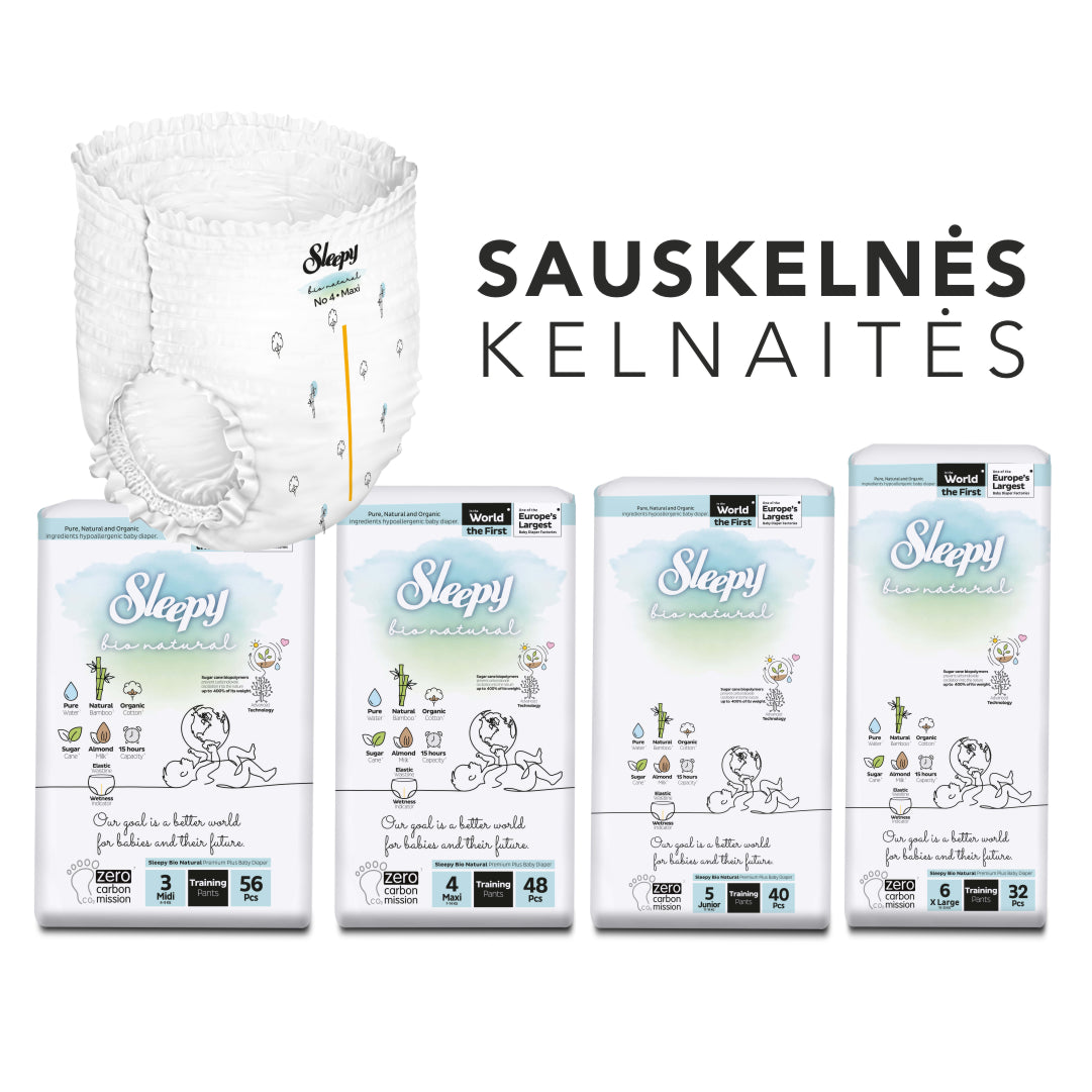 SLEEPY “Bio Natural” sauskelnės