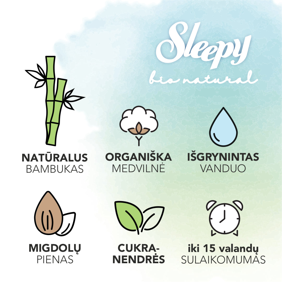 SLEEPY “Bio Natural” sauskelnės