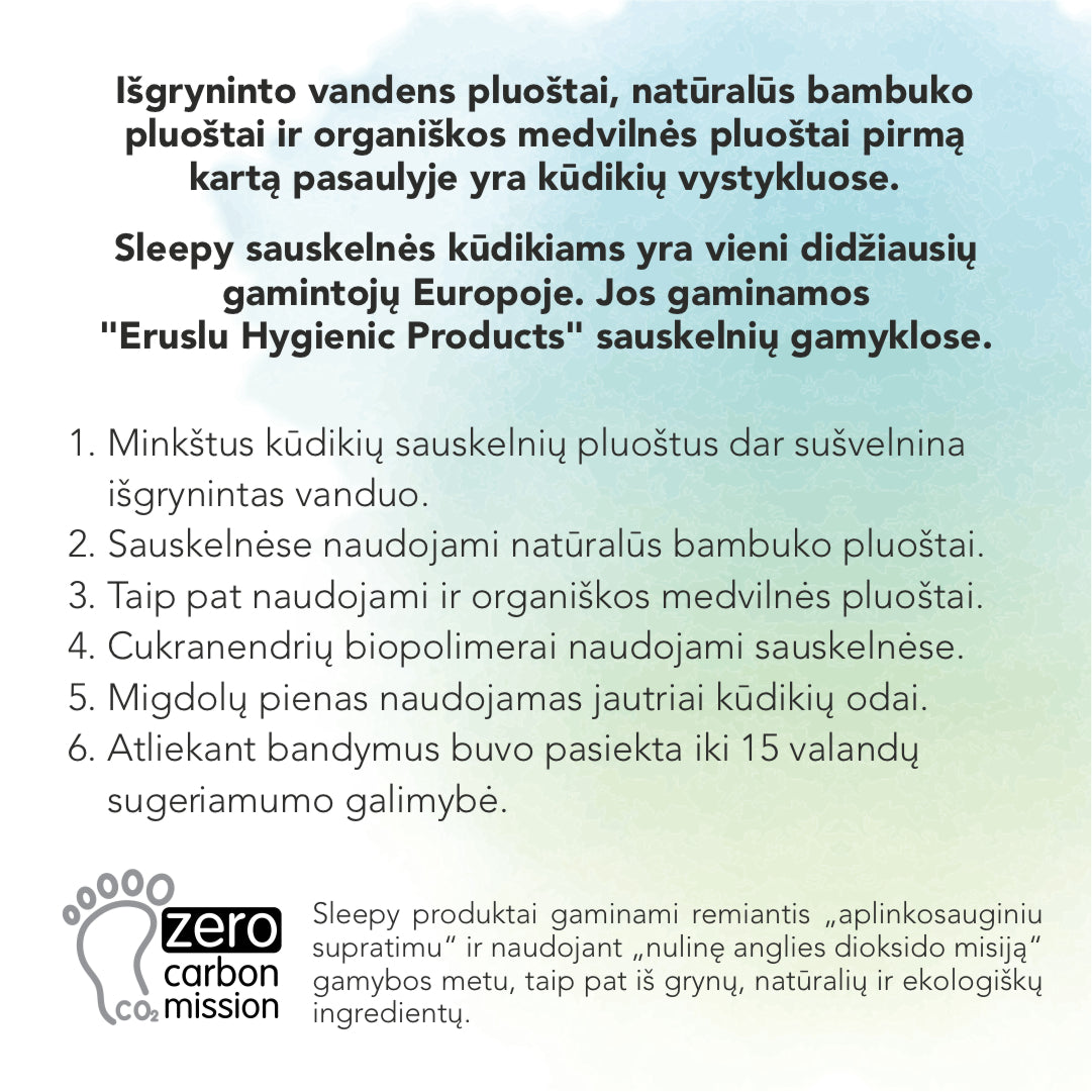 SLEEPY “Bio Natural” sauskelnės kelnaitės