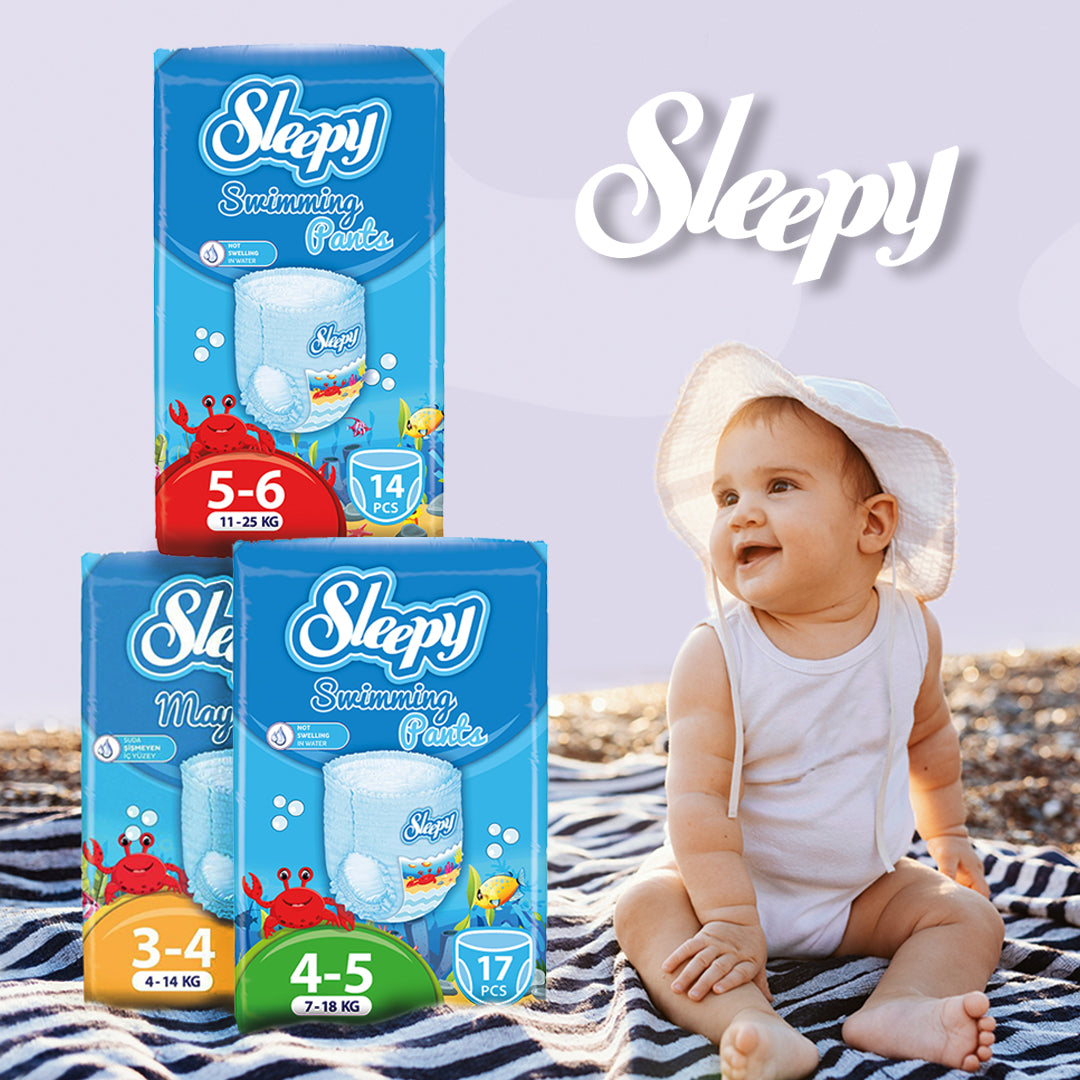 SLEEPY maudymosi sauskelnės-kelnaitės