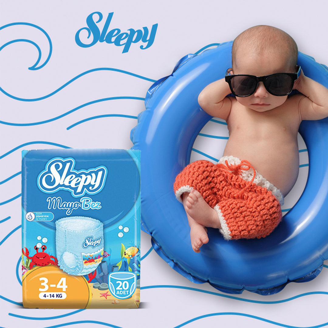 SLEEPY maudymosi sauskelnės-kelnaitės