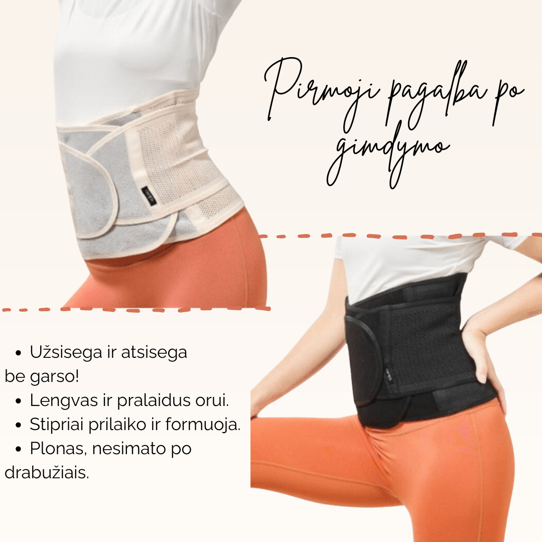 MOTHER-K SOLUTIO Nugaros diržas po gimdymo, kreminės spalvos