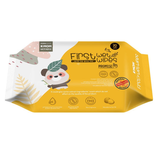 K-MOM LALABEBE organic wet wipes “Panda” (70 pcs.)