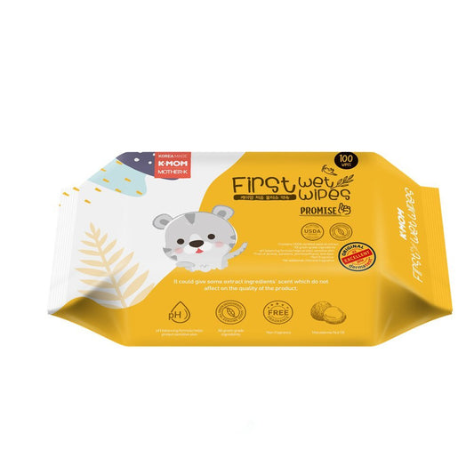 K-MOM LALABEBE organic wet wipes “Grey Bear” (100 pcs.)