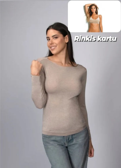 INTIMIDEA CASHMERE ULTRASOFT  palaidinė ilgomis rankovėmis su kašmyru