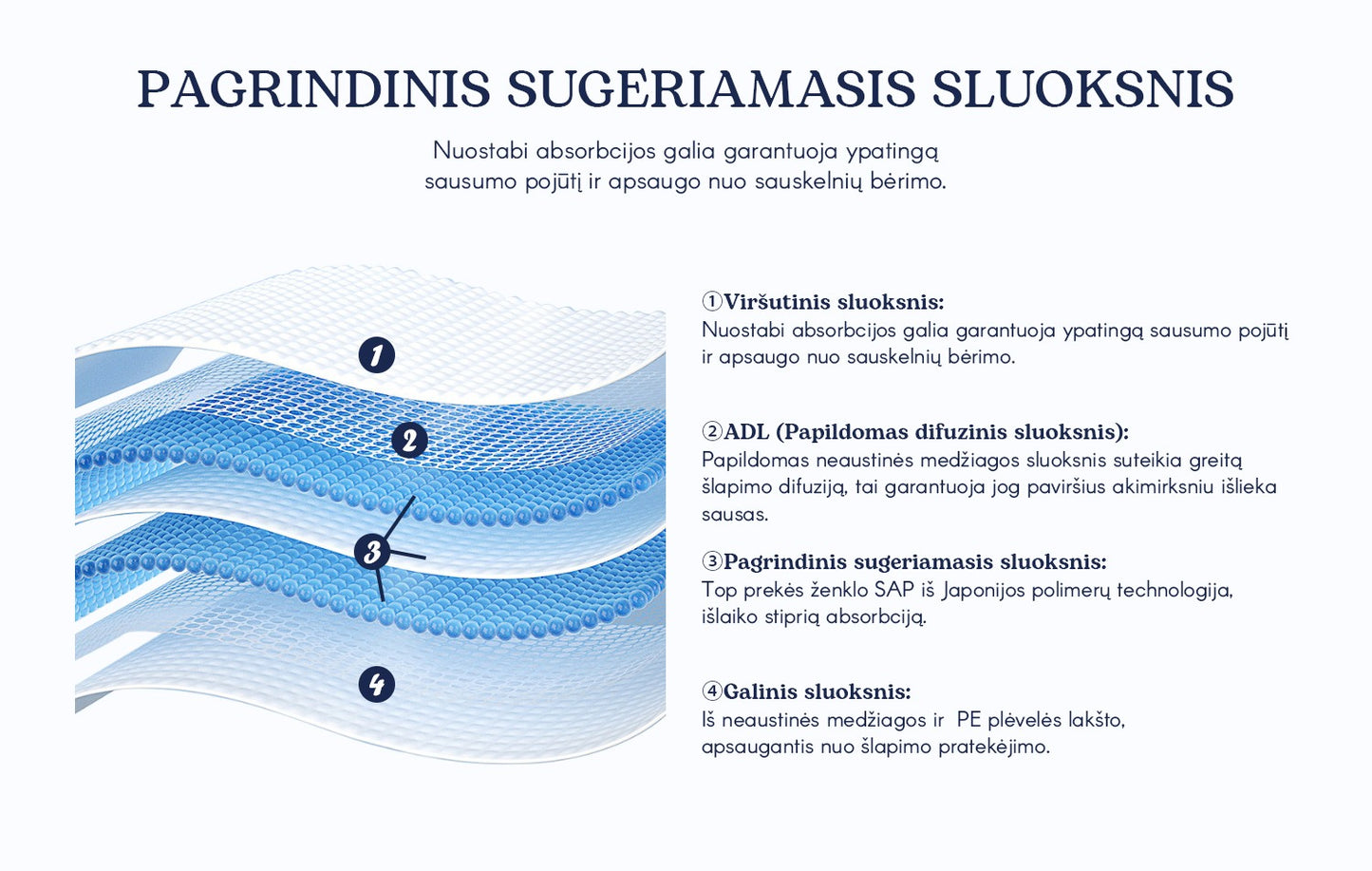 AIWIBI sauskelnės XL dydis 12-17 kg. (76 vnt.)